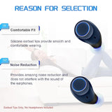 3 Pairs Replacement Silicone Eartips Earbuds Eargels Compatible With Jbl Tune120 Tune125 T120Tws T125Tws Earphones-Blue&White