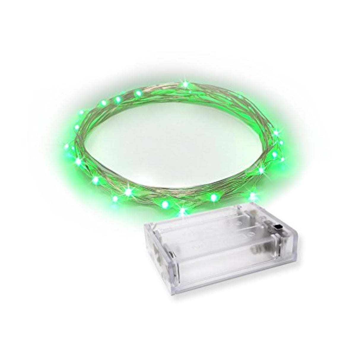 30 Leds Green Color String Lights Silver Wire Indoor And Outdoor 9.5 Feet Firefly Starry Fairy Lights Battery Powered Fo