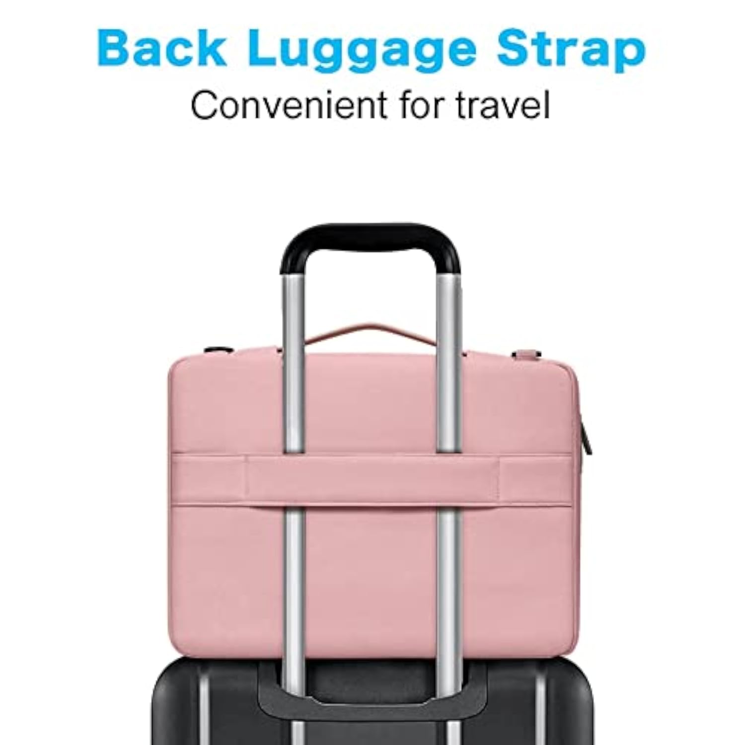 MOSISO 360 Protective Laptop Shoulder Bag Compatible with MacBook Pro 16 inch 2023-2019 M2 A2780 M1 A2485 Pro/Max A2141,15-15.6 inch Notebook,Side Open Sleeve with 3 Front Pockets&PU Handle&Belt, Pink