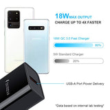 Quick Charge 3.0,18W 3A Usb Wall Charger Adapter Fast Charging Block Wireless Charger For Samsung Galaxy S25 S24 S23 S22 Ultra S21 S20 Fe S10 A16 A15 A55 A14 A13 A12 A52 A53 A54 A04S A03S A10E A11 A21