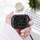 For Airpods 3Rd Gen Case Leopard Women, Cute Cheetah Print Airpod 3Rd Generation Shockproof Protective Cover Skin Shell Girls With Keychain For Apple Ipod Gen 3Rd Case - Black/Grey Leopard