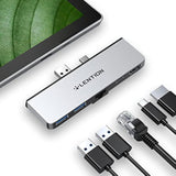 LENTION 5-in-1 USB C Hub for Surface Pro 7 Only, with 4K/60Hz HDMI, Gigabit Et
