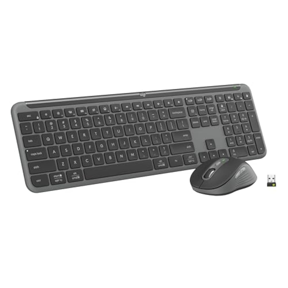 Logitech MK955 Signature Slim Wireless Keyboard and Mouse Combo, for Larger Hands, Quiet Typing and Clicking, Switch Across Three Devices, Bluetooth, Multi-OS, for Windows and Mac
