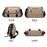 Vintage Canvas Messenger Large Book Laptop Shoulder School Bag for Women & Men