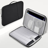13 Inch Laptop Sleeve Case For 2025-2022 Macbook Air 13.6 Inch M4 M3 M2 Chip A3240 A3113 A2681 Water-Resistant Shockproof Handle Bag Cover W/Accessory Pocket -Black