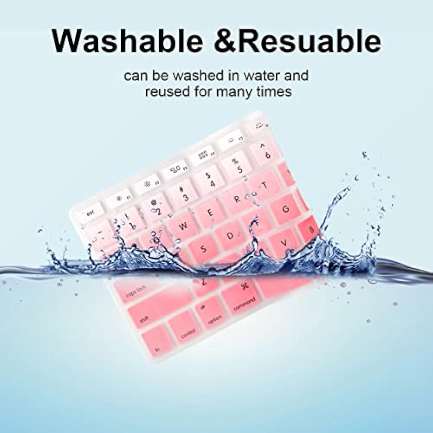 Gradient Pink Keyboard Cover -Silicone Keyboard Skin For Macbook Air 13 Inch A