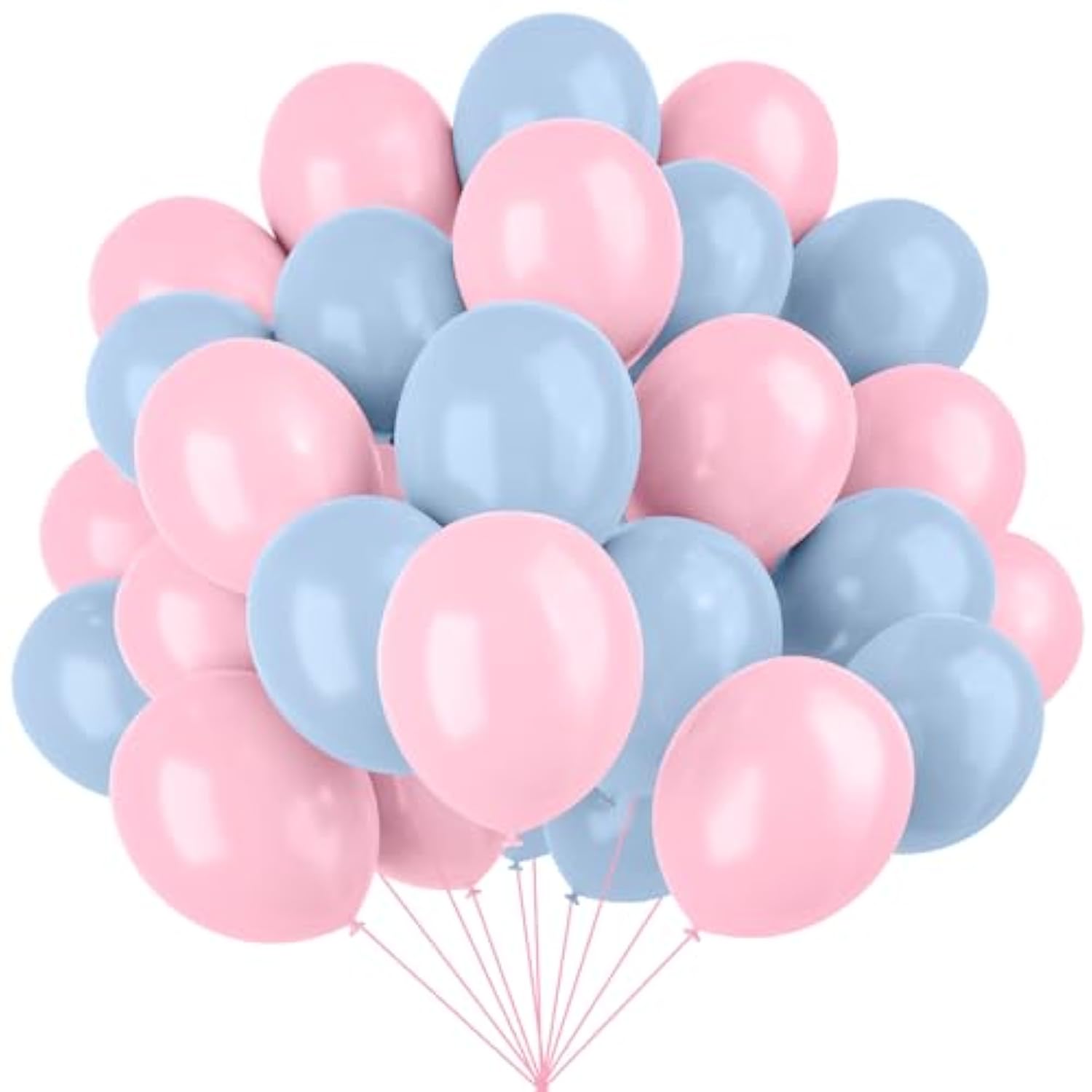67-Pack Pink & Blue 12" Balloons Gender Reveal Party Decor