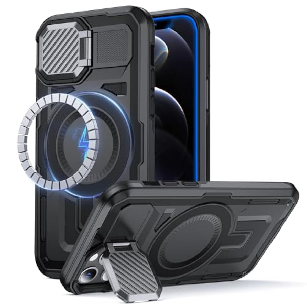 Magnetic Camera Stand Compatible iPhone 12 Case and iPhone 12 Pro Case with MagSafe