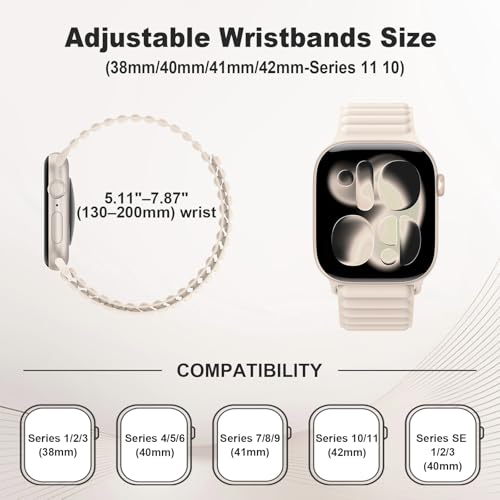 AMKSY Magnetic Sport Bands for  Watch Band for Women Men 40mm 41mm 38mm 42mm 44mm 49mm 45mm 46m, Soft Silicone Strap Wristbands for  iWatch