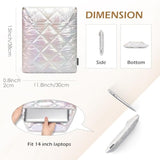 Puffy Laptop Sleeve 13 Inch 14 Inch, Women Quilted Puffer Laptop Carrying Case Pillow Case Compatible With Macbook Pro 14 Inch M4 M3 M2 M1, Cute Small Notebook Cover