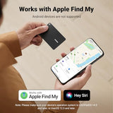 Finetrack Slim Wallet Tracker Card (Ios Only), Bluetooth Tracker Card Finder 0.07In &Ip68 Waterproof &One Charge Lasts A Year, Work With Apple Find My Rechargeable Tracker[Apple Mfi Certified]
