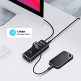 Powered Usb Hub, 4 Ports Usb 3.1/3.2 Gen 2 Hub 10Gbps With 3.3Ft Data Cable, 5