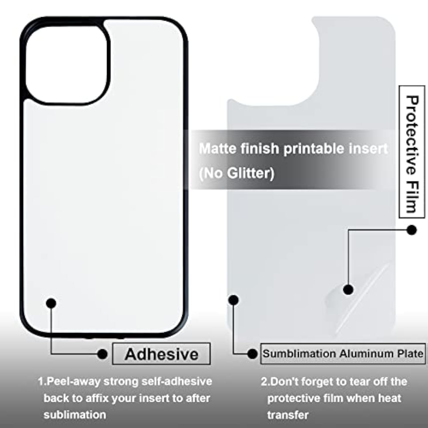 6 Pieces Sublimation Blank Phone Case Cover Blank Printable Phone Case For Diy Customize Heat Press Rubber Protective Case (Compatible With 13)