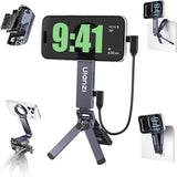 MA58 Magnetic Phone Tripod for iPhone with Hard Drive Enclosure, 360° Rotation, Uka Arca-Swiss Mount, 1/4" Mount, Fits SSD 2230/2242, Foldable