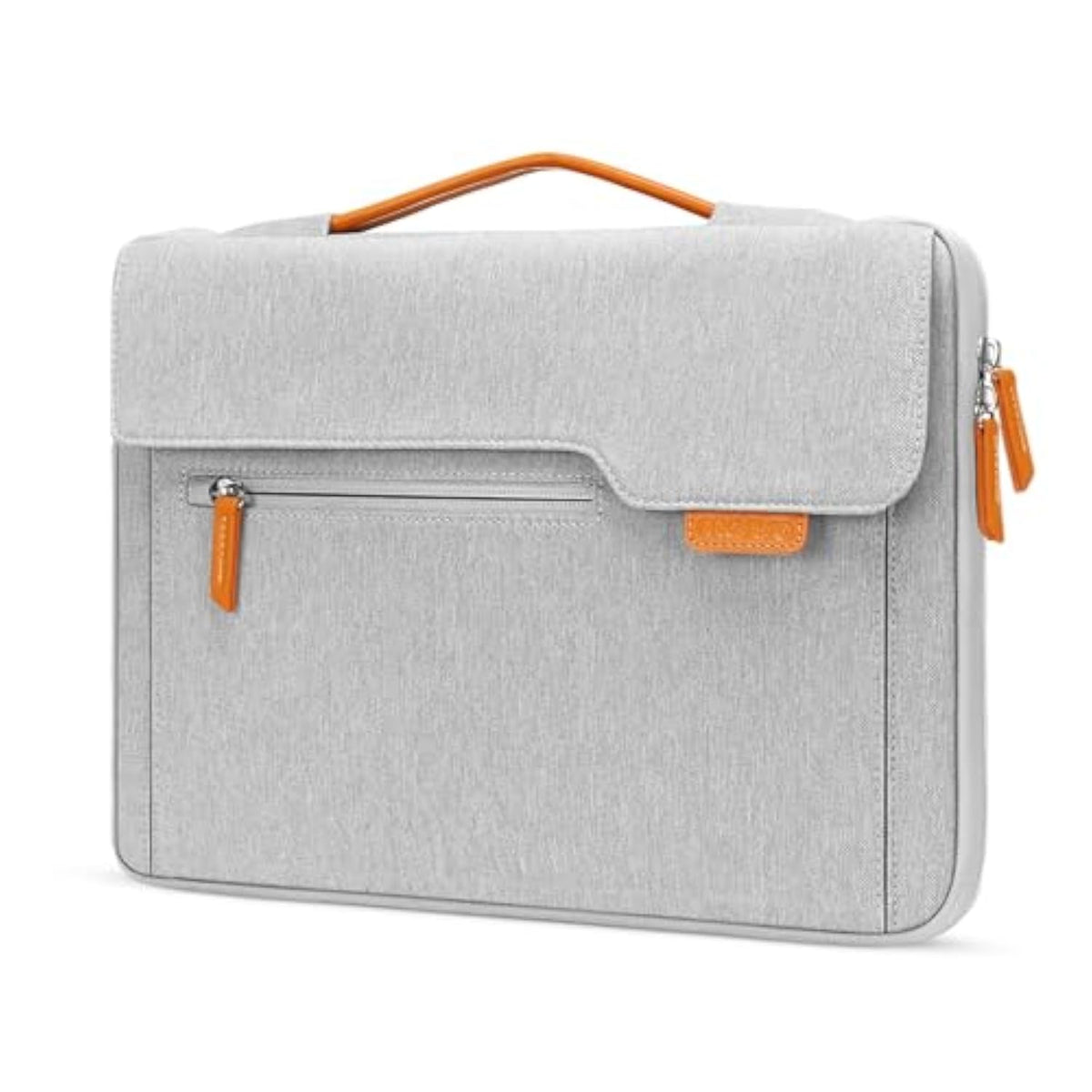 MOSISO 360 Protective Laptop Sleeve Compatible with MacBook Air/Pro,13-13.3 inch Notebook, Compatible with MacBook Pro 14 inch M4 M3 M2 M1, Flapover Bag with Fully Open Zipper&Handle&Pockets, Gray