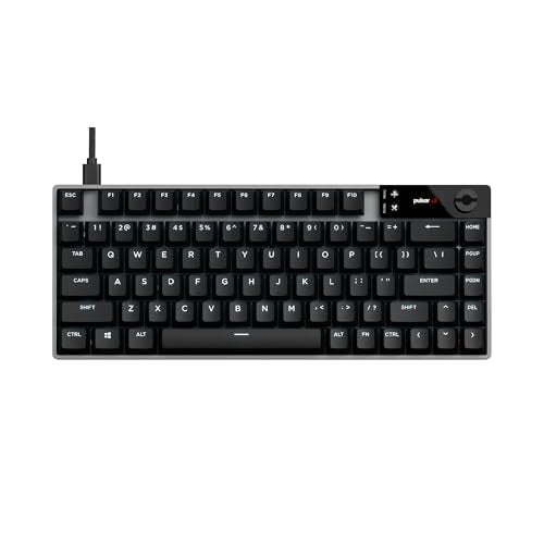 Es He 70 Mechanical Gaming Keyboard, 8K Scan Rate & 8K Polling For Ultra-Low Latency, Hot Swappable, Pbt Double-Shot Keycaps, Rgb Backlit, Volume Knob, 70%, 79Keys (Black)