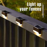 16 Pack Warm White Solar Deck Lights Waterproof Outdoor Step Fence Railing Patio Lights