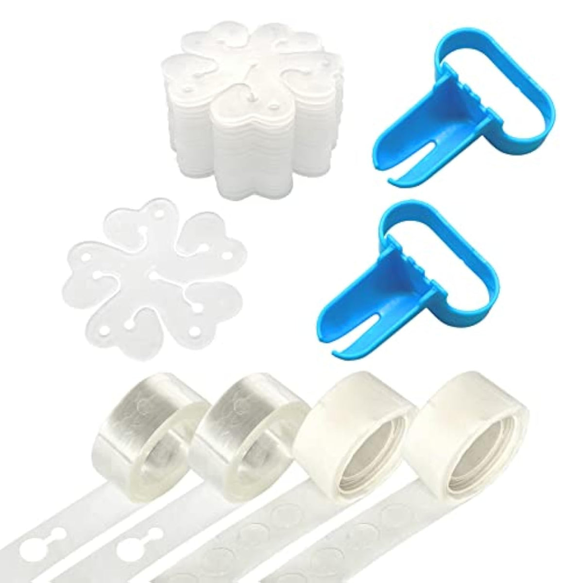 Balloon Arch Kit And Balloon Garland Kit, 2 Pack Balloon Garland Strips - 2 Pack Balloon Glue Point Dots Stickers - 2 Balloon Tie Tools And 20 Balloon Clips For Ballon Arch Kits Party Wedding Birthday
