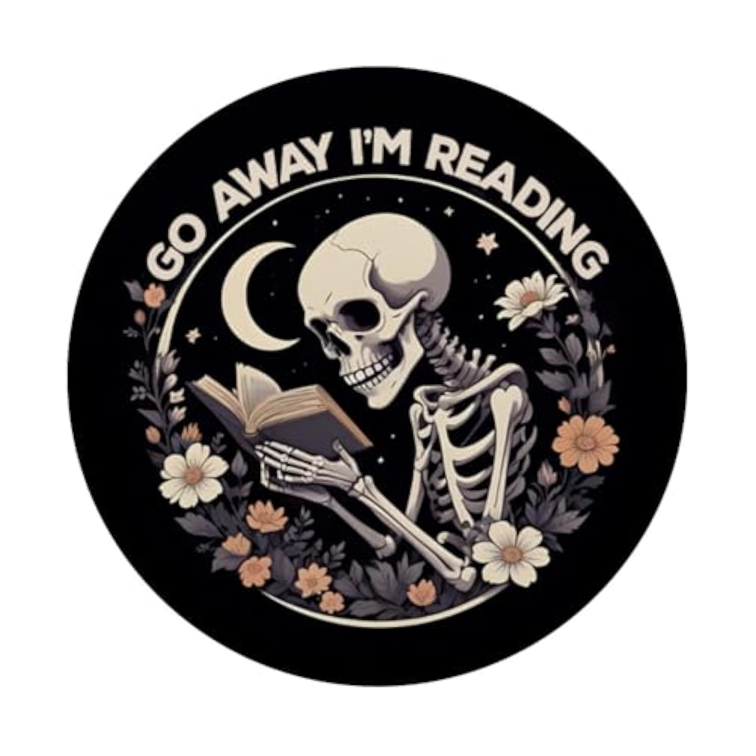 Go Away I'M Reading Book Lover Booktrovert Librarian Bookish Popsockets Adhesive Popgrip