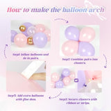 Pink And Purple Balloon Arch Kit, Butterfly Baby Shower Decorations With Pink And Purple Gold Latex Balloons For Purple Bridal Wedding Butterfly Birthday Decorations…