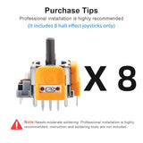 8Pcs Hall Effect Joysticks Replacement for DualSense PS5 Controller, 3D Analog Sticks Sensor Module for Playstation 5 Repair Accessories
