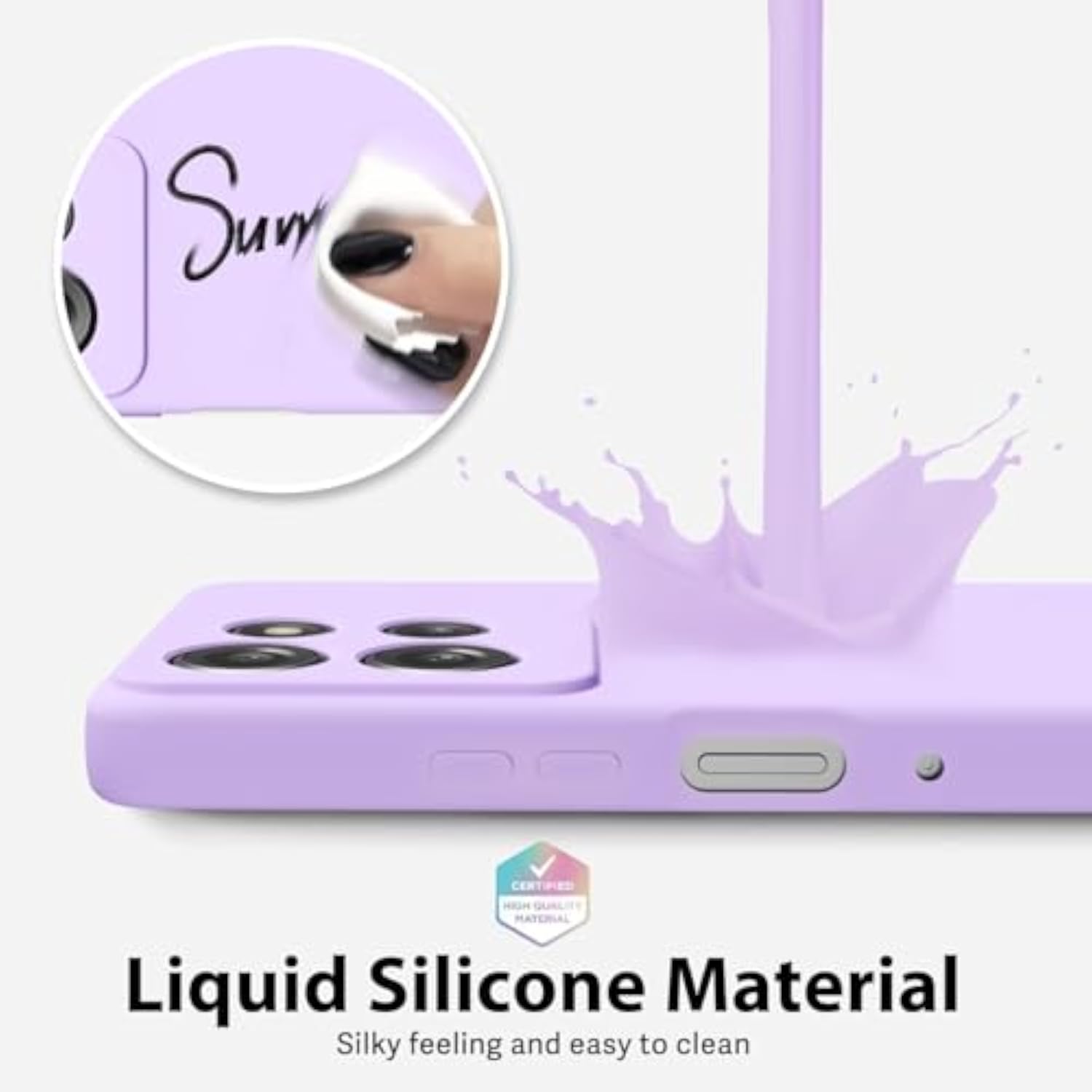 Motorola Moto G Power 2025/ G Power 2026 Case Liquid Silicone, Soft Rubber Gel Skin for Women Men, Purple Lavender Lilac Color, Thin Slim Grip, Matte Finish