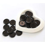 1 Inch (25Mm) Black Resin Buttons Sewing Flatback Button For Garment Diy Craft Decoration Pack Of 50Pcs