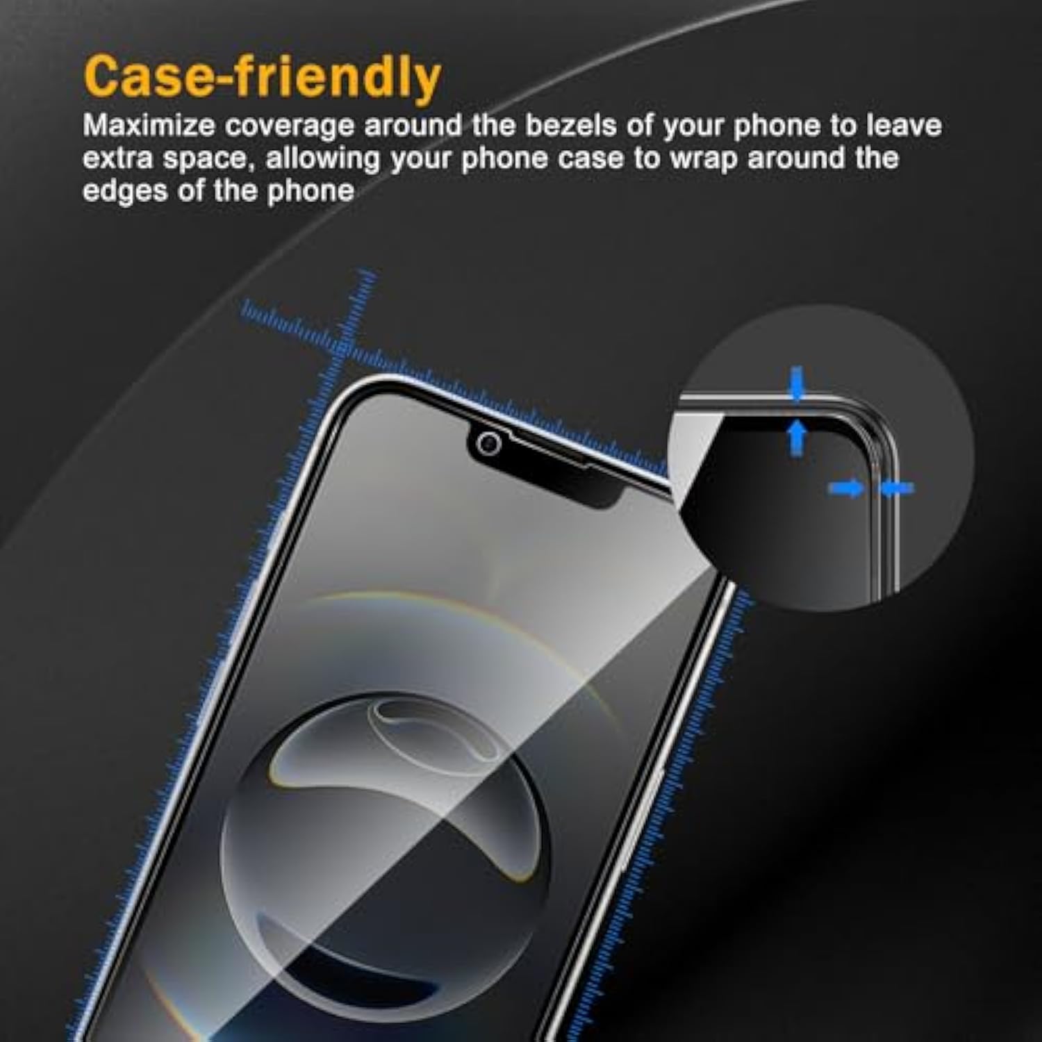 3 Pack Privacy Screen Protector For Iphone 16E 2025(6.1 Inch), Anti Spy Tempered Glass 9H Hardness, Black Protector Anti Spy, Bubble Free, Anti-Scratch