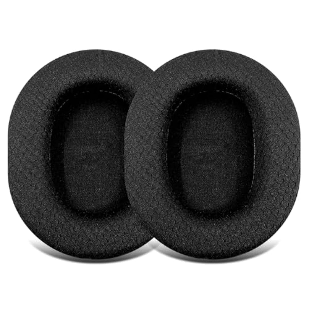 Replacement Ear Cushions For Audio Technica Ath M50X M50Xbt M50Rd M40X M30X M20X Msr7 Sx1 Monitor Headphones,Durable Thick Mesh Fabric Ear Cushions,Added Thickness(Black)