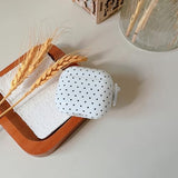 for AirPods 4 Clear Case,Cute Polka Dot Pattern Design with Trendy Keychain Ring,Soft TPU Protective Shockproof Case with Cleaner Kit for Girls Women
