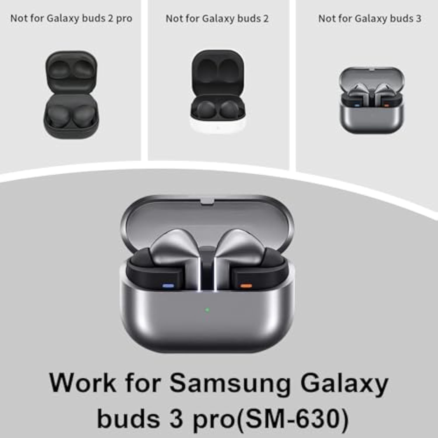 12 Pcs Earbud Tips For Galaxy Buds 3 Pro, 6 Pairs(S, M, L) Silicone Replacement Eartips With Dust Shield, Comfort Noise Canceling Memory Foam Ear Replacement Tip Perfect For Ommuting, Relaxing