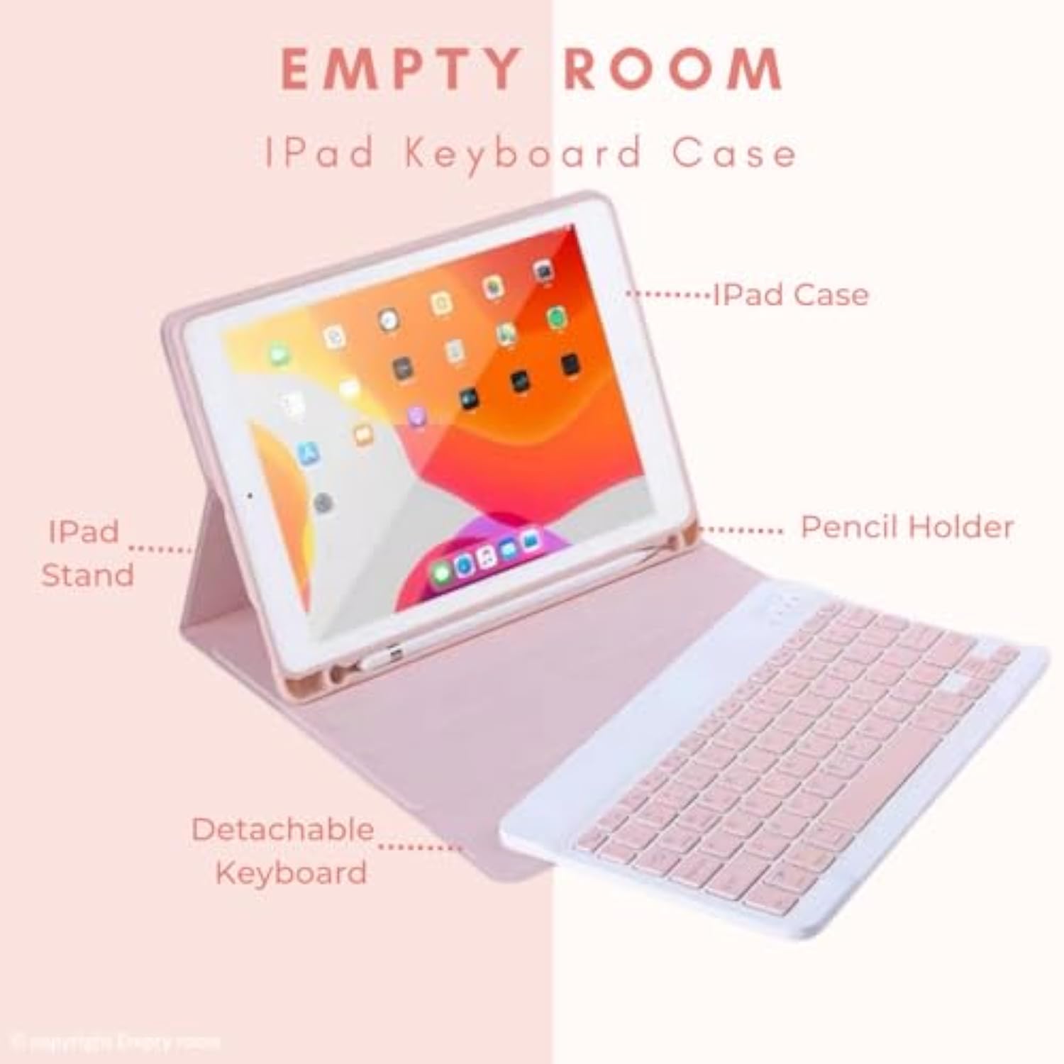 Ipad Keyboard Case With Mouse 10.2", Ipad 9Th Generation Case With Keyboard, Wireless Keyboard And Mouse With Pencil Holder Case, For Ipad 8Th Gen/7Th Gen/Ipad Pro 10.5"/Ipad Air 3Rd Gen