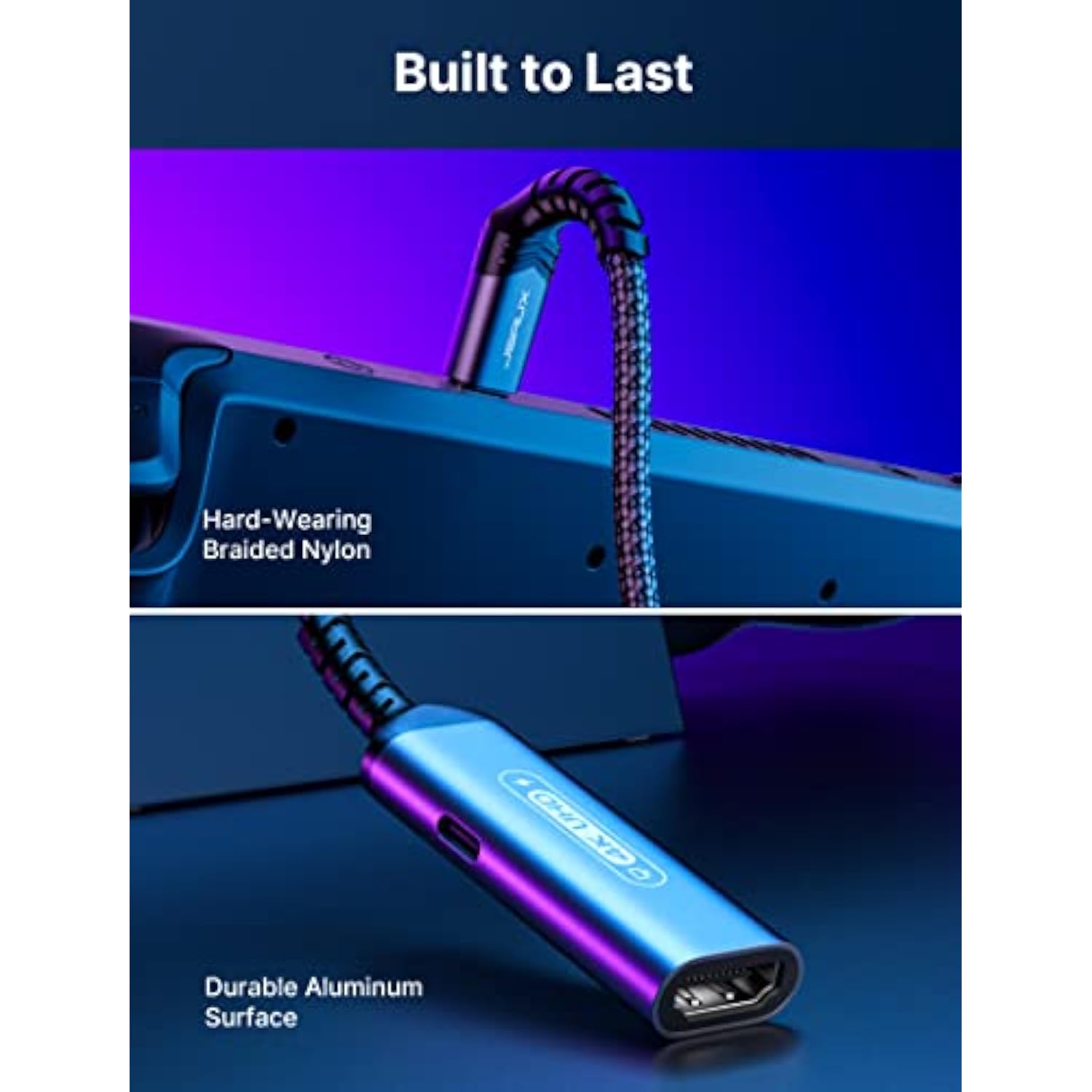 Usb C To Hdmi Adapter And Charger For Steam Deck, 2-In-1 4K @ 60Hz Type-C To H