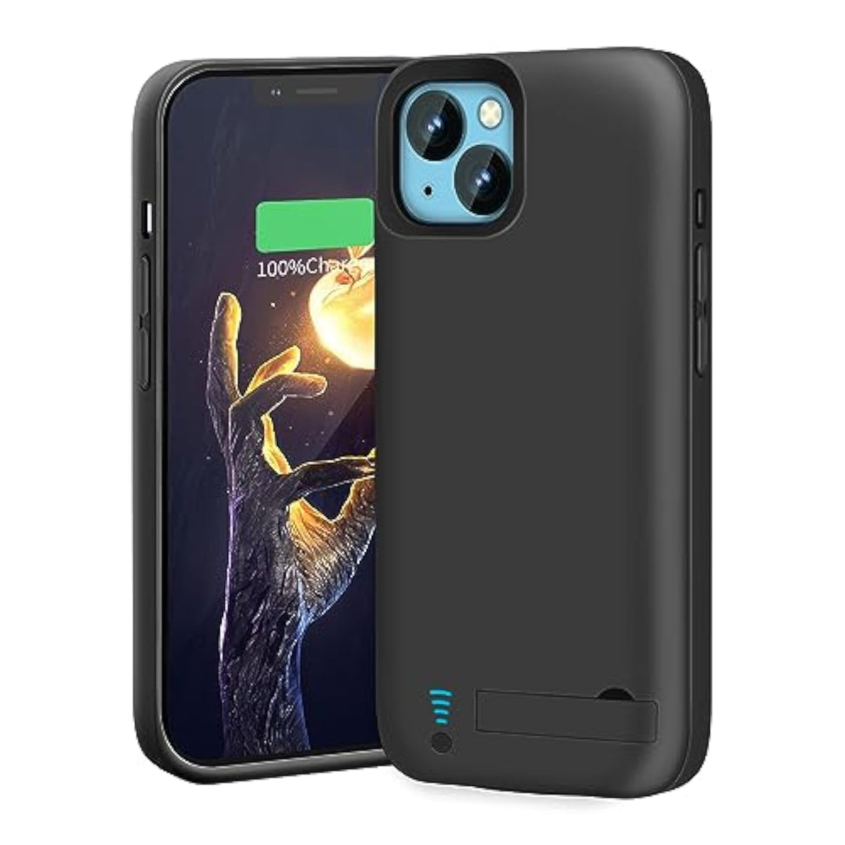 [Upgraded] Battery Case For Iphone 14, 5000Mah Rechargeable Extended Battery Charging/Charger Case, Add 100% Extra Juice, Support Wire Headphones (6.1 Inch) Black