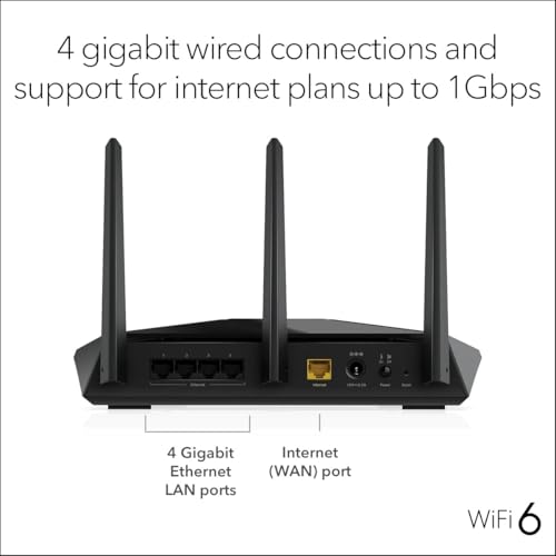 Nighthawk Wifi 6 Router (Rax29) - Security Features, Dual-Band Gigabit Router, Ax2400 Wireless Speed (Up To 2.4 Gbps), Covers Up To 2,000 Sq.Ft. And 20 Devices