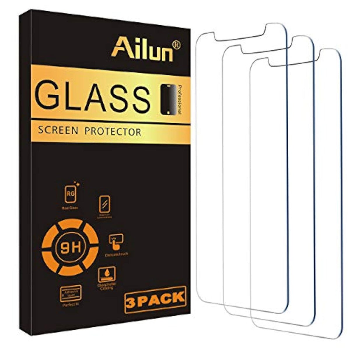 3-Pack iPhone 12/12 Pro 6.1 Inch Tempered Glass Screen Protector