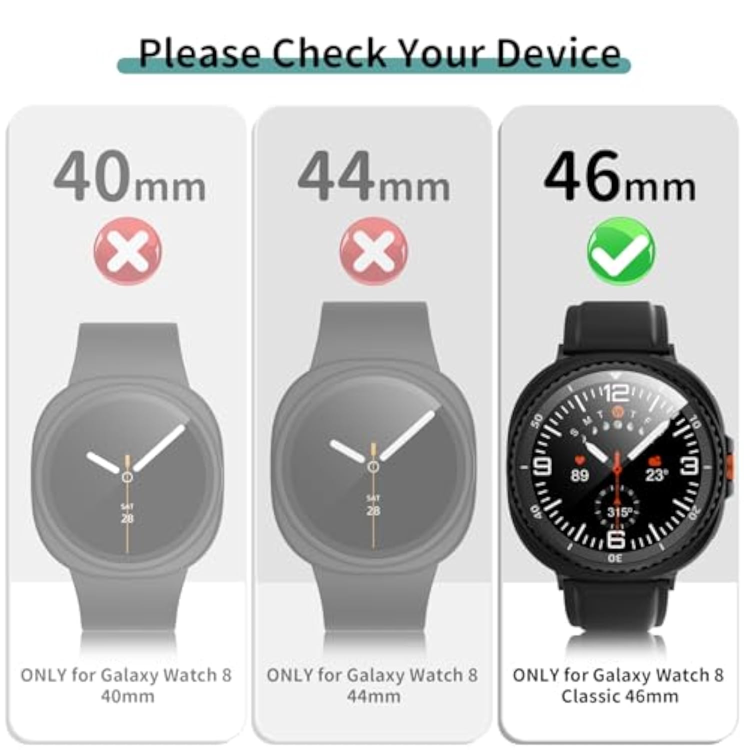 [4+4Pack] Case For Galaxy Watch8 Classic, Anti-Fog Tempered Glass Face Cover Film + All-Around Hard Pc Protective Screen Protector Compatible With Samsung Galaxy Watch 8 Classic 46Mm