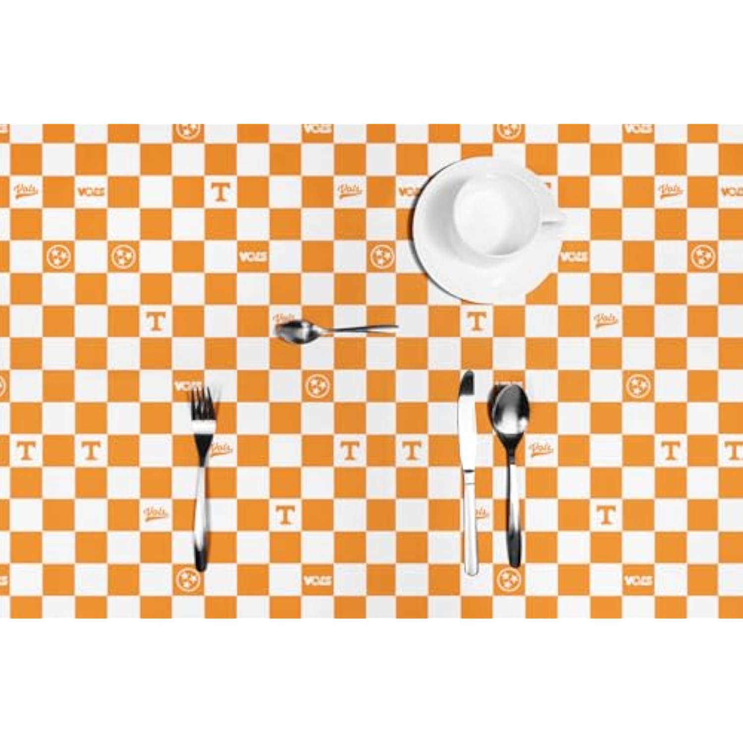 University of Tennessee Orange White 9×4.5 Ft Disposable Tablecloth