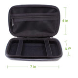 Hard Eva Case For External Hard Drive, Power Bank, Smartphones, Mesh Pockets (Black)