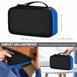 Electronic Accessories Organizer, Travel Cable Carry Pouch Storage Bag For Laptop Attachment Cable, Cord, Charger, Earphone Etc,Black-Blue