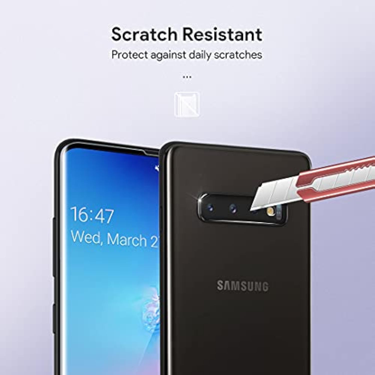 [3 Pack] Screen Protector For Samsung Galaxy S10 Plus, [Self Healing] [In-Display Fingerprint] Hd Effect Flexible Film
