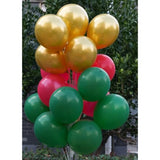 100-Pack 12-Inch Red, Green, and Gold Latex Balloons for Christmas and New Year