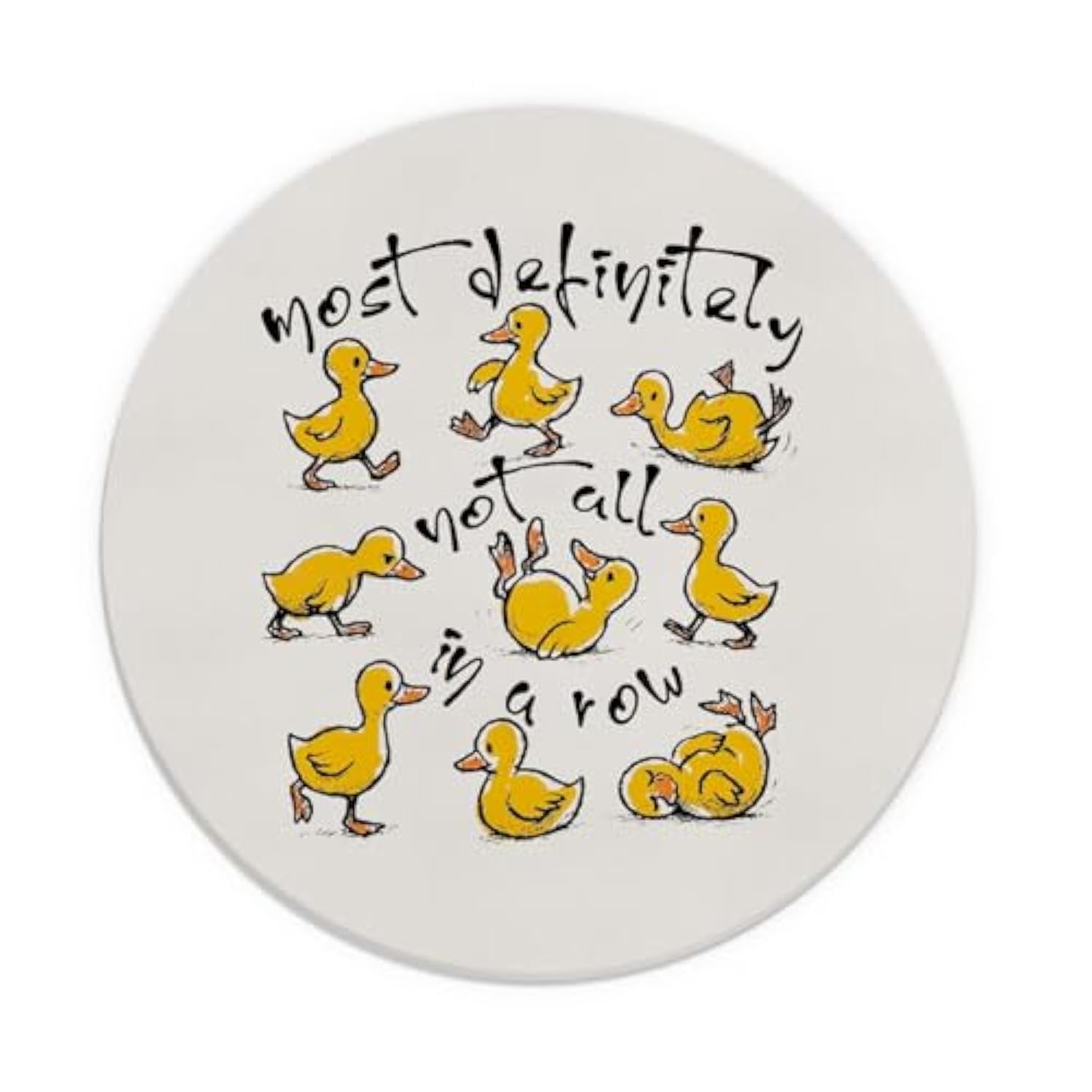 Funny Duck Small Round Kawaii Mouse Pad For Desk, Mouse Pad Cute, Duck Gifts For Duck Lovers Desk Accessories, Office Gifts For Coworkers, Girly Office Decor 8.7X8.7 Inch