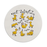 Funny Duck Small Round Kawaii Mouse Pad For Desk, Mouse Pad Cute, Duck Gifts For Duck Lovers Desk Accessories, Office Gifts For Coworkers, Girly Office Decor 8.7X8.7 Inch