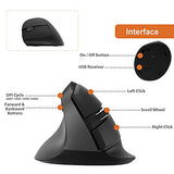 Ergonomic Left Hand Mouse With Wireless Connection, Aa Battery, 2.4Ghz Nano Transceiver, 800, 1200, 1600, 2400 Adjustable Dpi; Compatible With Windows And Mac Os [V628Ml]