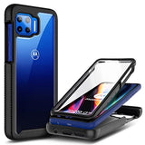Case For Motorola One 5G, 5G Uw/G 5G Plus With [Built-In Screen Protector], [16Ft Military Grade Drop Tested] Full-Body Protection Bumper Shockproof Protective Cover Case (Black)