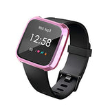 [8-Pack] Screen Protector Case Compatible with Fitbit Versa Lite,All-Around Ultra Slim Soft TPU Plated Cover Scratch-Proof Protective Bumper Shell (8