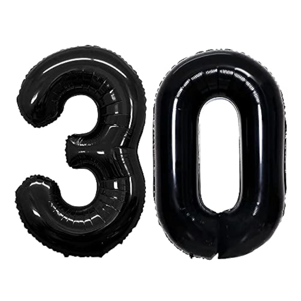 Number 30 Balloons For 30Th Birthday Party Decorations,42 Inch Jumbo Foil Helium Balloons For 30Th Anniversary (Black)