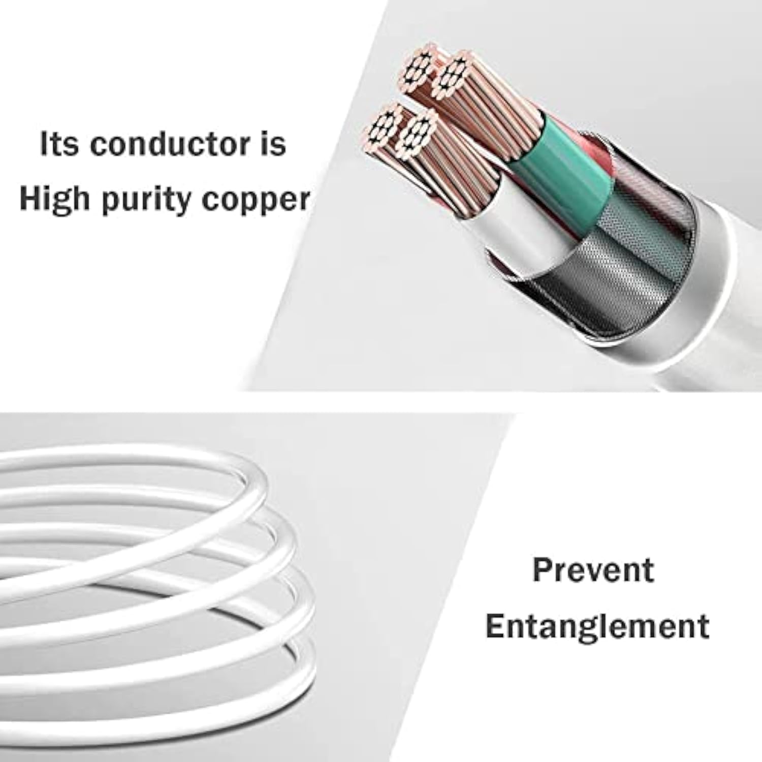 Night Light 6.6 Foot Charging Cable, For Nursery Night Light, G Keni, Royfacc, Unifun, Rtsu, Amexi, Creweel, Lumipets, Jolywell, Wonenice, Neojoy, Usb-Micro Charging Cable (White)