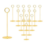 16-Piece Gold Table Card Holders, 8 Inch Steel Stands for Weddings & Events